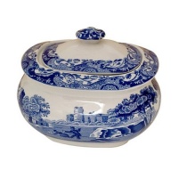 Spode Blue Italian Covered Sugar Bowl