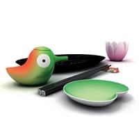 Enjoy sushi at home with this elegant sushi set designed by Stefano Giovannoni includes a plate and chopsticks, small plate for soy sauce and chopsticks holder.