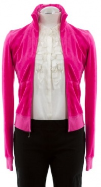 Juicy Couture Nook & Cranny Pink Velour Long Sleeve Track Jacket