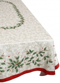 Lenox Golden Holly 60-inch by 104-inch Oblong / Rectangle Tablecloth