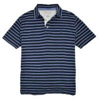 Nautica Men's Waffle Knit Striped Polo Shirt