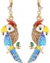 Betsey Johnson A Day at the Zoo Parrot Drop Earrings