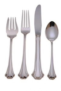 Reed & Barton English Chippendale Sterling Silver 4-Piece Flatware Place Set