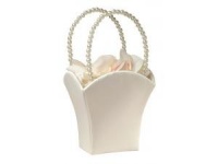 Plain Pearl Handle Ivory Flower Basket