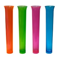 Northwest Enterprises Hard Plastic 1-1/2-Ounce Tube Shots, Assorted Neon, 15 Count