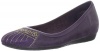 Rockport Women's Faye Embroidered Ballet Flat,Purple Violet,5 M US