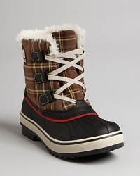 Sorel goes mad for retro, '50s style plaid in these stylish and functional waterproof booties. Faux fur linings make them plushly warm while rubber bottoms keep the damp out.