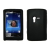 Sony Ericsson Xperia X10 Mini Black Silicone Skin Case Cover