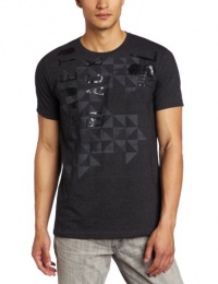 Calvin Klein Jeans Men's Fade To Black Short Sleeve Crew Tee, Black, Medium