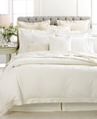 Simply elegant! This Lauren Ralph Lauren White Hall sheet is crafted in luxurious 300-thread count cotton/sateen. Sophisticated embroidery completes the opulent presentation.