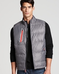 Keep your arms free for a full swing while maintaining an even temperature with this warm, down-filled vest from Zero Restriction, the perfect antidote for an extra brisk back nine.