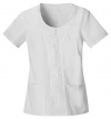 Baby Phat 26901 White This Way Scoop Neck Scrub Top