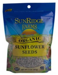 Sunridge Farms Organic Raw Sunflower Seeds, 8-Ounce Bags (Pack of 12)