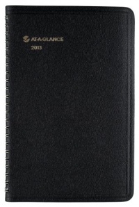 AT-A-GLANCE Recycled Weekly Appointment Book, 5 x 8 Inches, Black, 2013 (70-075-05)