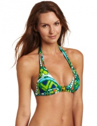 Trina Turk Women's Bali Hai Buckle Halter Front Top