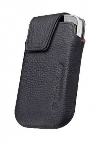 BlackBerry Leather Pocket Swivel Holster Case for BlackBerry Bold 9900 / 9930 (Black)