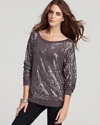 Exclusively at Bloomingdales, a swirling pattern of sparkling sequins emboldens this blissfully soft Velvet by Graham & Spencer sweatshirt.