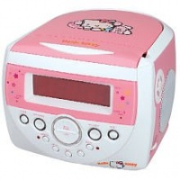 HELLO KITTY KT2053 AM/FM Stereo Alarm Clock Radio with Top Loading CD Player