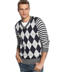 Call on this classic patterned sweater from X-Ray when you need a cool combination.