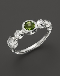 Peridot and diamonds add gorgeous sparkle to a sterling silver ring. From the Silver Rain collection by Ippolita.