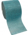 Turquoise Diamond Rhinestone Mesh Ribbon, Wedding Ribbon, Diaper Cake Ribbon, 4.75 x 10 Yards, 24 Row, 1 Roll