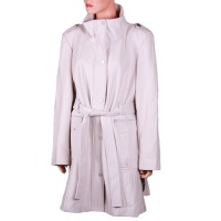 Calvin Klein Womens Belted Trench Coat (XL, White)