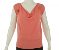 Calvin Klein Cowl Neck Shirt Salmon M