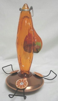 Woodlink NA08 Audubon Cut Glass Oriole Feeder, Amber