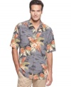 Channel the relaxed island vibe with this silk shirt from Tommy Bahama.