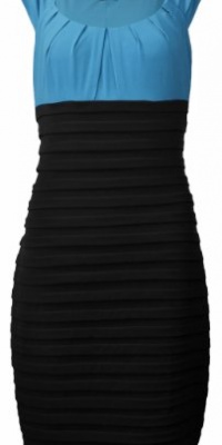 London Times Women's Shutter Tuck Twofer Dress