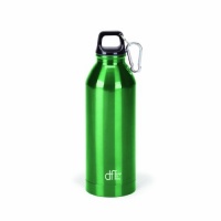 Design For Living 25-Ounce Stainless Steel Sports Bottle Clip, Lime Green