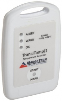 MadgeTech TransiTempII Cold Chain and Perishables Temperature Data Logger, Magnetic Wand Start, LED Indicators