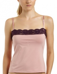 Intimo Women's Microfiber Camisole with Contrast Lace