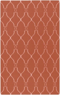 Surya Jill Rosenwald Fallon 3-Feet 6-Inch by 5-Feet 6-Inch Hand Woven Rug, rust crossover