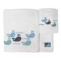 Allure Home Creations Whale Watch 100-Percent Cotton 3-Piece Towel Set