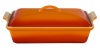 Le Creuset Heritage Stoneware 12-by-9-Inch Covered Rectangular Dish, Flame