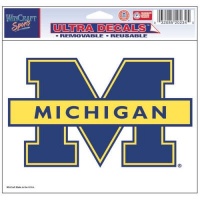 MICHIGAN WOLVERINES OFFICIAL LOGO 4X6 ULTRA DECAL WINDOW CLING