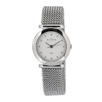 Skagen Women's 107SSSS1 Quartz Stainless Steel White Dial Watch