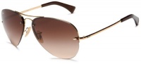 Ray-Ban RB3449 Aviator Sunglasses 59 mm, Non-Polarized, Arista/Brown Gradient