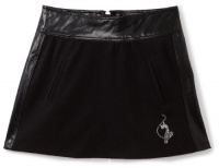 Baby Phat - Kids Girls 7-16 Pu Trimmed Skirt, Black, 8