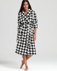 In an oversized houndstooth print, this PJ Salvage fleece robe will keep you comfortably on-trend at home.