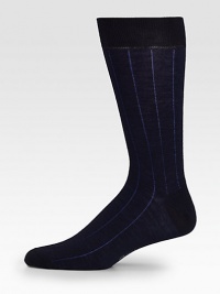 Vertical-chain stripes lend subtle style to these wool-nylon socks.80% wool/20% nylonMachine washMade in Italy of imported fabric