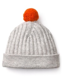 A classic winter cap rendered in pure wool is crowned with a contrast pom-pom for signature style from Jack Spade.