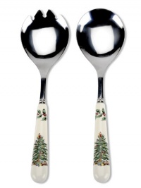 Spode Christmas Tree Salad Servers 2-Piece Set