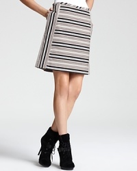 Featuring perpendicular stripes, this 10 Crosby Derek Lam skirt sharpens your workweek--smart with a timeless white button-down and the season's must-have booties.