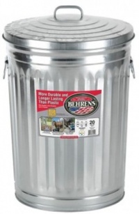 Behrens 1211K Trash Can with Lid, 20-Gallon