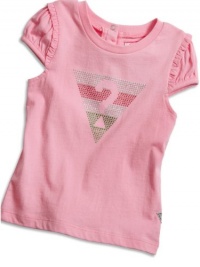 GUESS Kids Girls Infant Girl Triangle Tee (12 - 24m), PINK (24M)