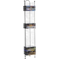 Atlantic 63712035 Nestable 52 DVD/BluRay Games Tower - Gunmetal