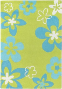 Area Rug 8x10 Rectangle Kids Lime Color - Surya Chic Rug from RugPal