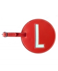 Give me an L! This big, easy-to-spot luggage tag is personalized with your initial, giving your bags an identity and helping them stand out on the luggage carousel.